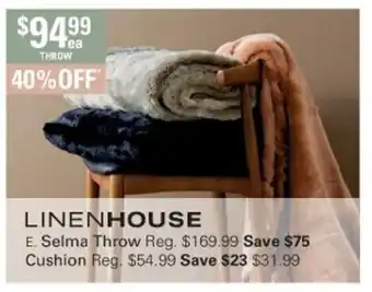 Harris Scarfe Linenhouse Selma Throw offer