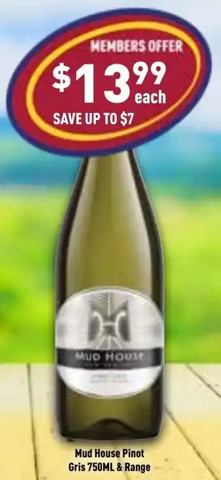 Mud Horse Pinot Gris 750ml & Range