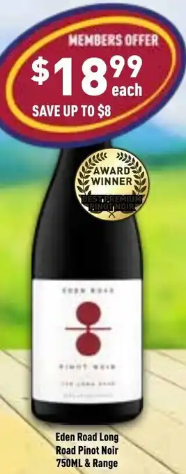 Eden Road Long Road Pinot Noir 750ml & Range