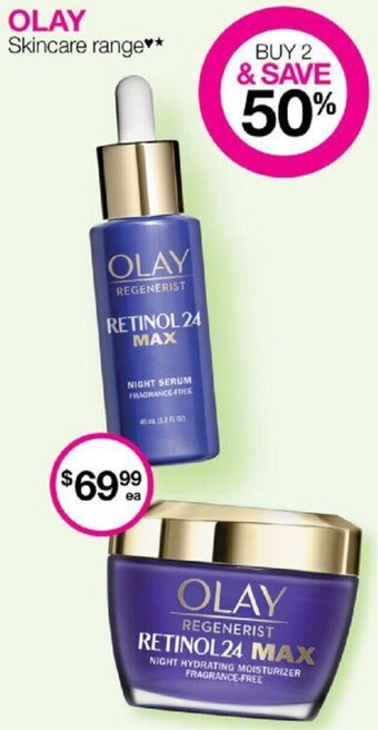 Priceline OLAY Skincare range** offer