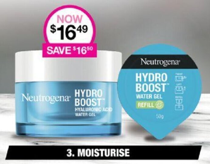 Neutrogena HYDRO BOOST HYALURONIC ACID WATER GEL offer at Priceline