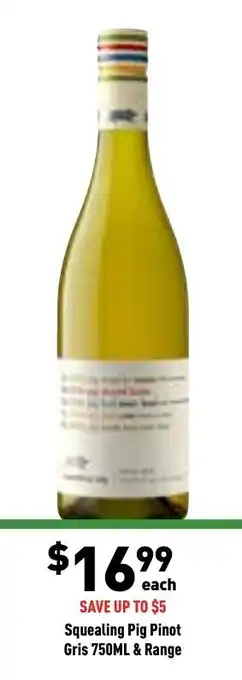 Squealing Pig Pinot Gris 750ml & Range