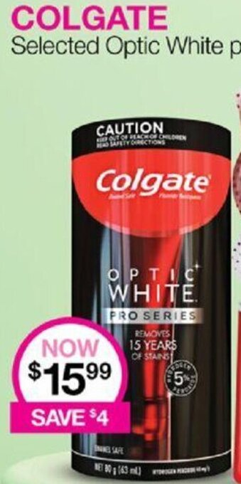 Priceline Colgate® Selected Optic White products offer