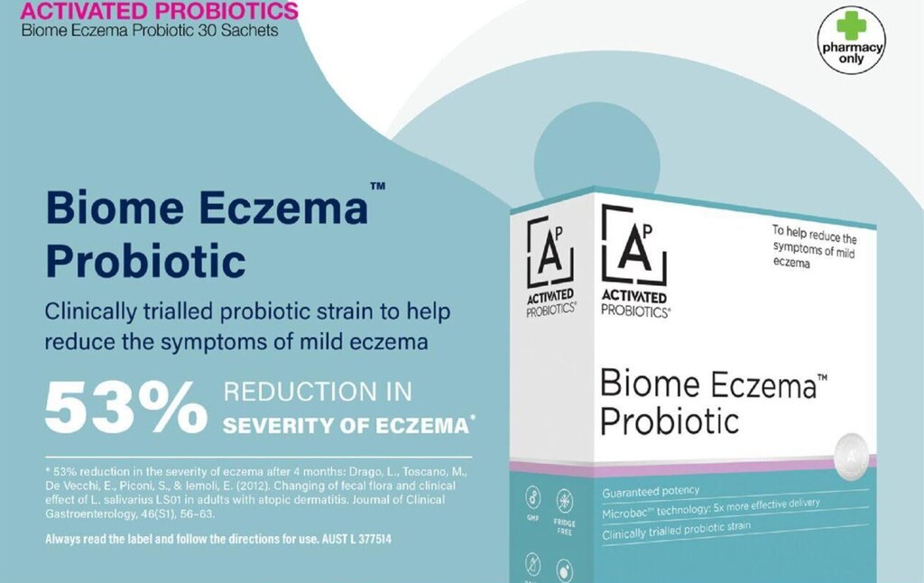 ACTIVATED PROBIOTICS Biome Eczema Probiotic 30 Sachets offer at Priceline