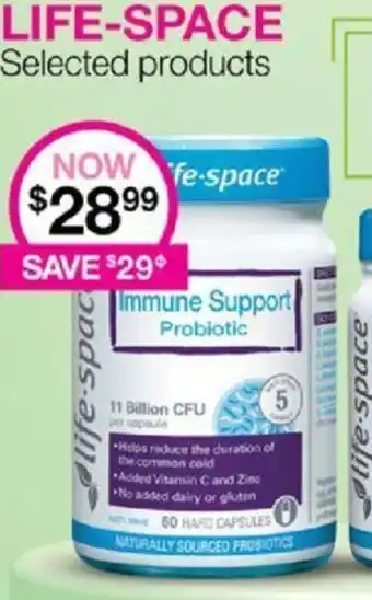 Priceline LIFE-SPACE Selected products Immune Support Probiotic offer