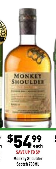 Liquor Legends Monkey Shoulder Scotch 700ml offer