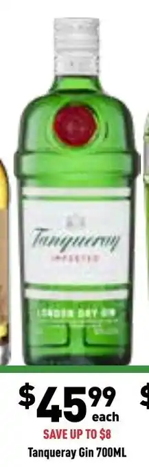 Liquor Legends Tnaqueray Gin 700ml offer