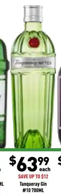 Liquor Legends Tanqueray Gin #10 700ml offer