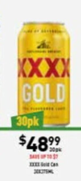Liquor Legends XXXX Gold Can offer