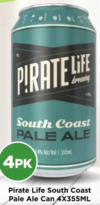 Pirate Life South Coast Pale Ale Can 4x355ml 4pk
