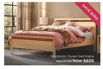 Snooze Stockholm Queen Bed Frame offer