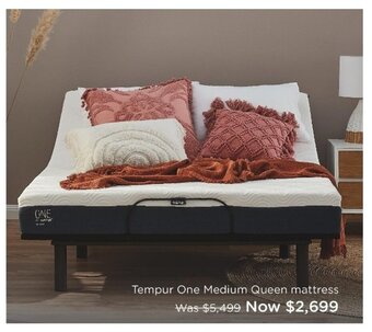 Snooze Tempur One Medium Queen Mattress offer