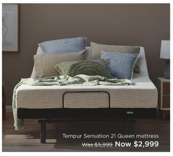 Snooze Tempur Sensation 21 Queen Mattress offer