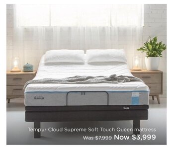 Tempur Cloud Supreme Soft Touch Queen Mattress