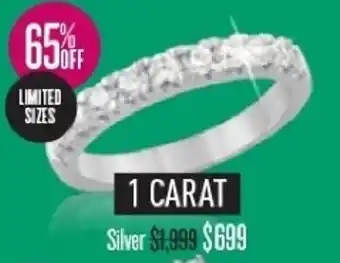 Luminesce Ring 1 Carat Silver