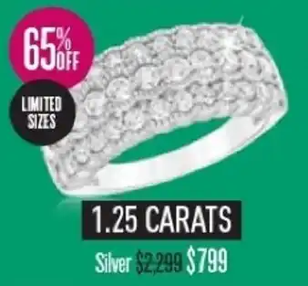 Shiels Luminesce Ring 1.25 Carats Silver offer