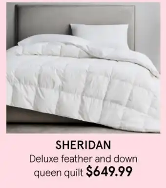 Myer Sheridan Deluxe Feather and Down Queen Quilt offer