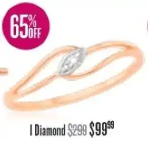Rose Gold and Diamonds Ring 1 Diamond