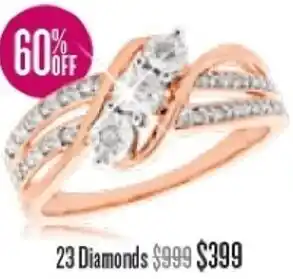 Shiels Rose Gold and Diamonds Ring 23 Diamonds offer