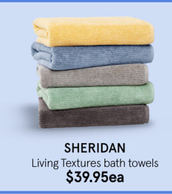 Myer Sheridan Living Textures Bath Towels offer