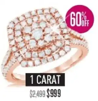 Shiels Rose Gold and Diamonds Ring 1 Carat offer