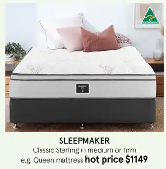 Myer Sleepmaker Classic Sterling in Medium or Firm Queen Mattress offer