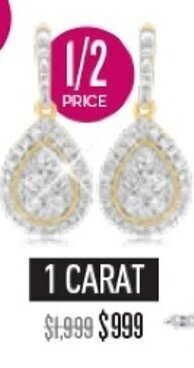 Shiels Earrings 1 Carat offer