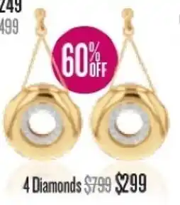 Shiels Earrings 4 Diamonds offer