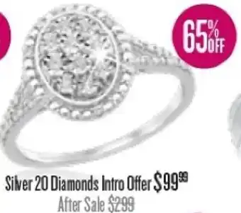 Shiels Ring Silver 20 Diamond offer