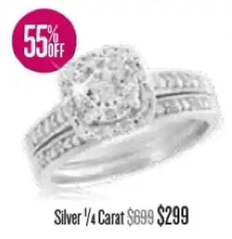 Shiels Bridal Sets Silver 1/4 Carat offer