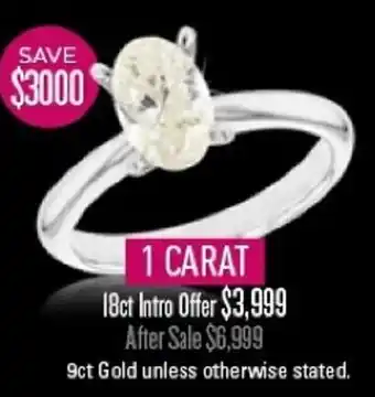 Shiels Ring 1 Carat 18ct offer