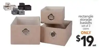 Cheap as Chips Rectangle Storage Baskets set of 3 offer