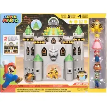 BIG W New super mario deluxe bowser’s castle playset with 5 figures offer