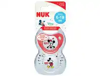 Nuk Mickey Mouse Silicone Soother 6-18 Months 2 Pack