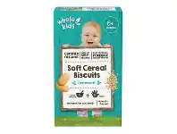Whole Kids Organic Soft Cereal Biscuits Oatmeal 120g 6 Pack