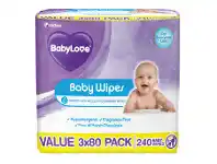 Good Price Pharmacy Babylove Baby Wipes 3 x 80 Pack offer