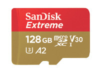 Officeworks Sandisk 128GB Extreme MicroSDXC Memory Card offer