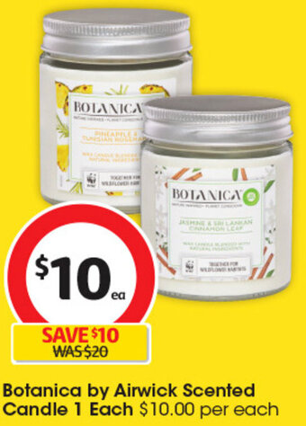 Coles Botanica by Airwick Scented Candle 1 Each $10.00 per each offer
