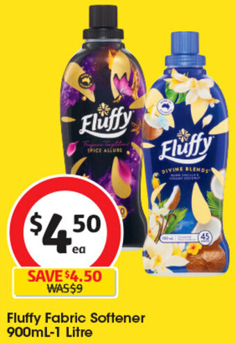 Coles Fluffy Fabric Softener 900mL-1 Litre offer