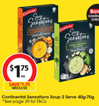Coles Continental Sensations Soup 2 Serve 40g-70g *See page 29 for T&Cs offer