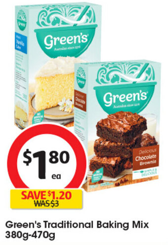 Coles Green's Traditional Baking Mix 380g-470g offer