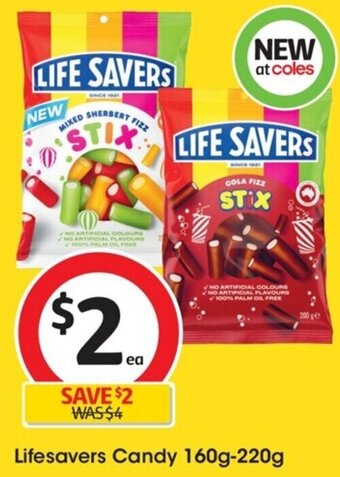 Coles Lifesavers Candy 160g-220g offer
