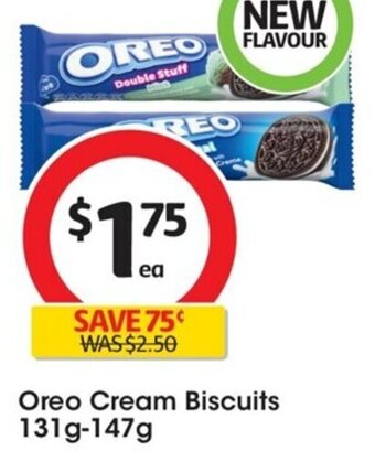 Coles Oreo Cream Biscuits 131g-147g offer