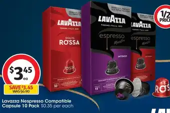 Coles Lavazza Nespresso Compatible Capsule 10 Pack $0.35 per each offer