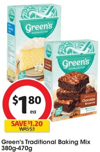 Coles Green's Traditional Baking Mix 380g-470g offer