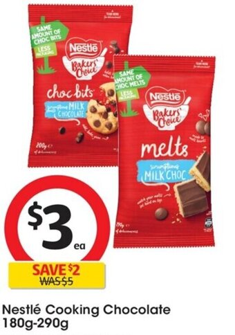 Coles Nestlé Cooking Chocolate 180g-290g offer