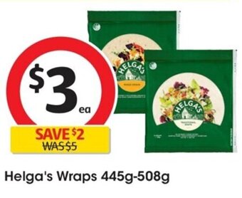 Coles Helga's Wraps 445g-508g offer