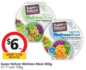 Coles Super Nature Wellness Meal 350g $1.71 per 100g offer