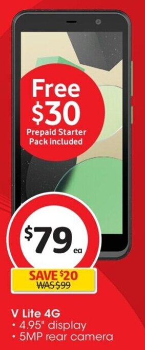Coles V Lite 4G offer
