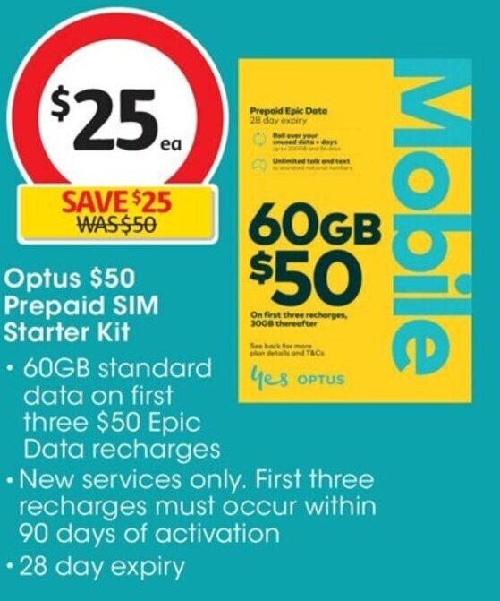 optus prepaid sim for ipad